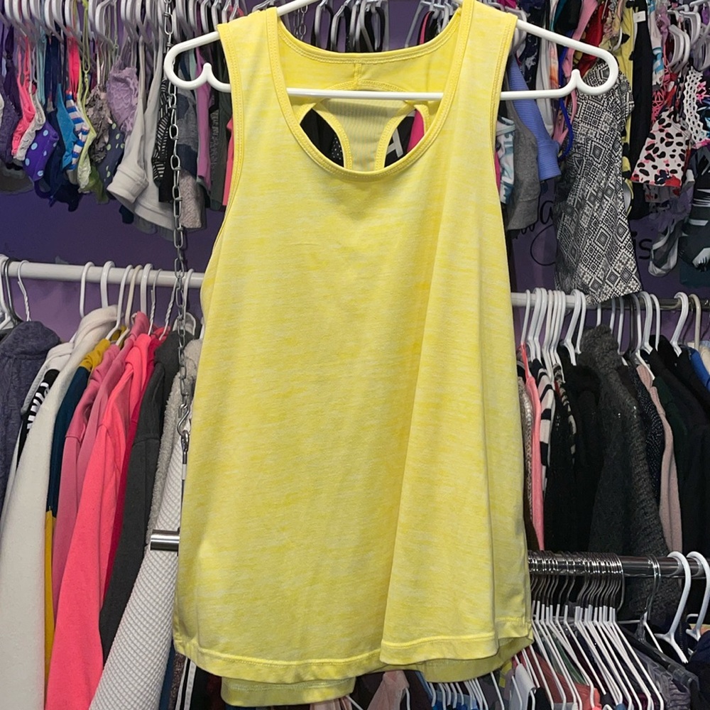 ACX Yellow Athletic Racer back style Tshirt sports shirt athletic running yoga M